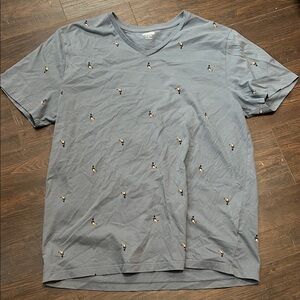 Casual Blue T-Shirt with Tucan Design